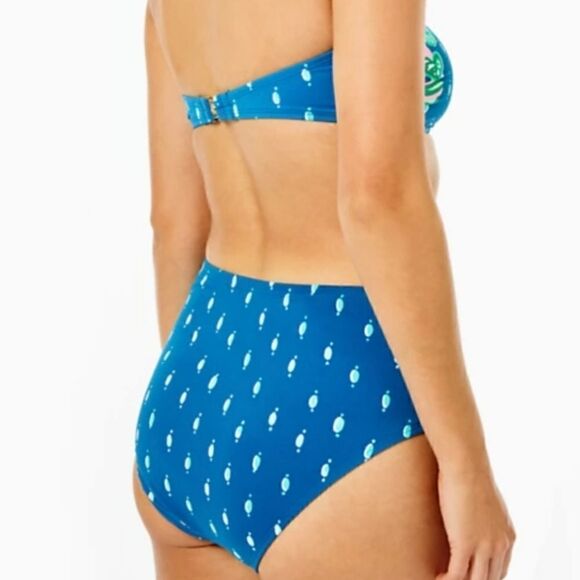 Lilly Pulitzer Blue bikini bottom Coconut Row Dot size 6 NWT - Picture 2 of 6